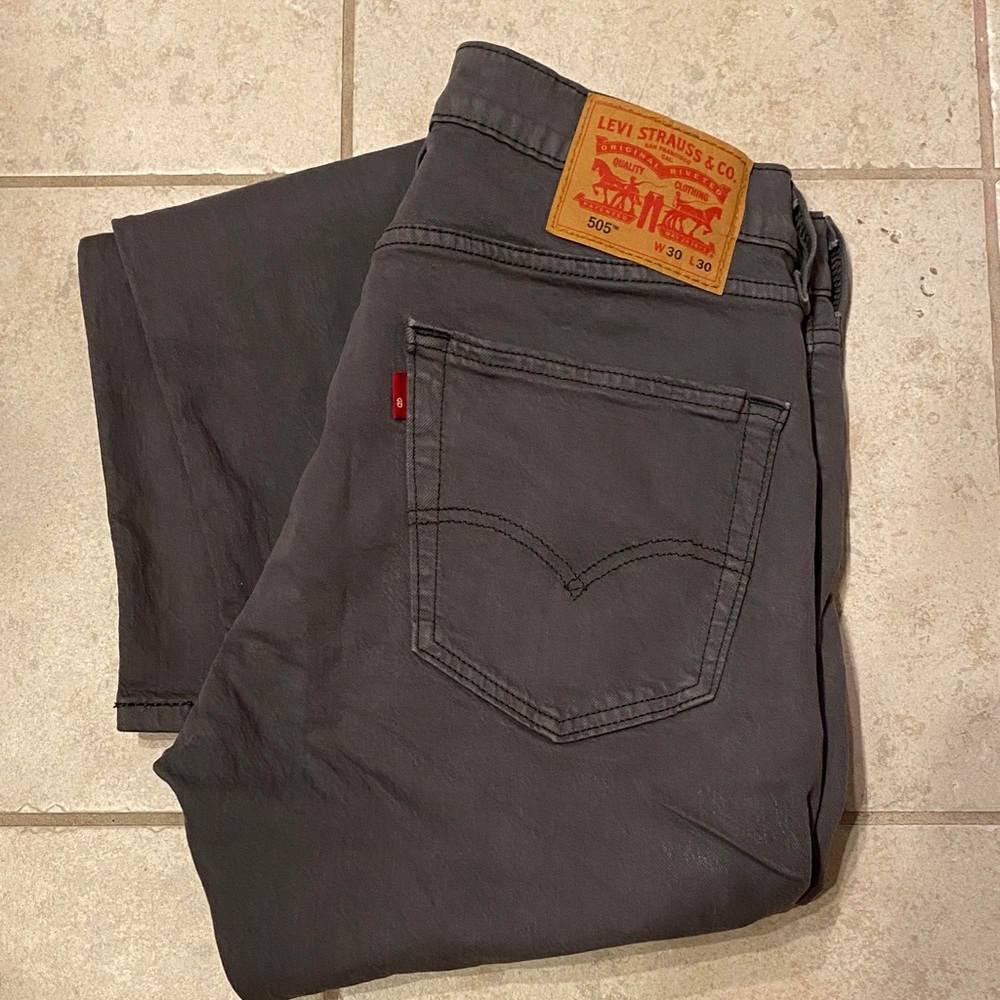 Levi's 505 Men's Charcoal Straight Jeans
